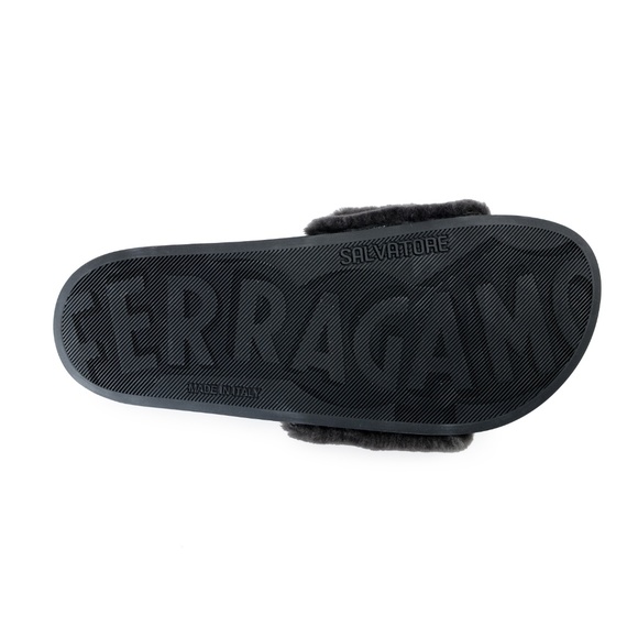 Salvatore Ferragamo Lamb Fur Leather Flip Flop main image 7